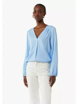 Блуза comma Bluse langarm, синий