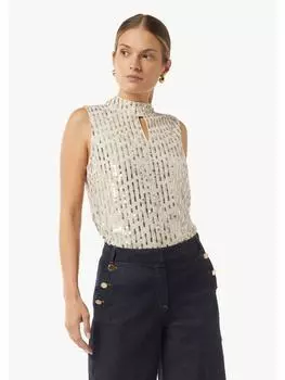 Блуза comma Bluse rmellos, бежевый