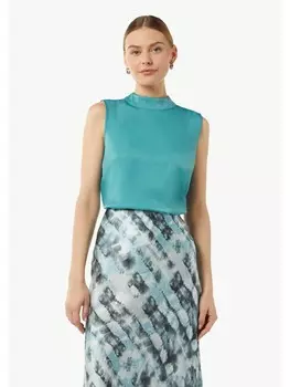 Блуза comma CI Bluse rmellos, цвет Blau-trkis