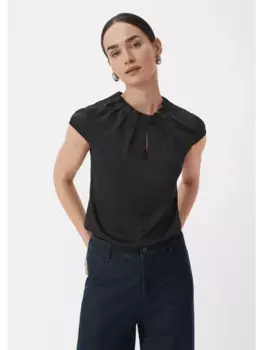 Блуза comma kurzarm, черный