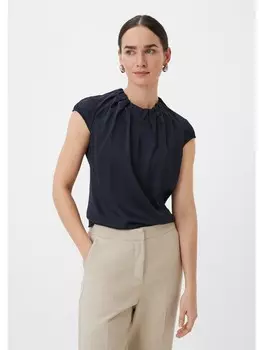 Блуза comma kurzarm, синий