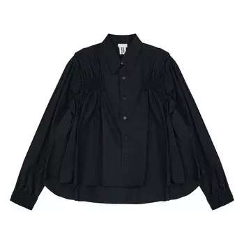 Блуза Comme des Garons Symmetric Wrinkle Blouse Black, черный