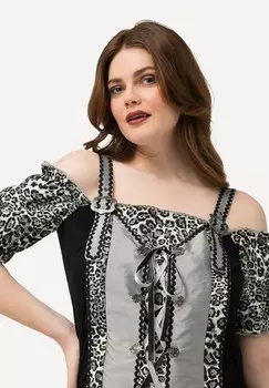 Блуза CORSET Ulla Popken, черный