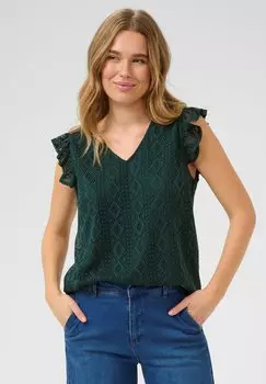 Блуза CRDANIKA Cream, темно-зеленый