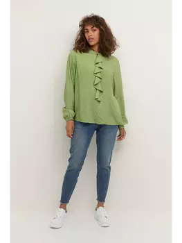 Блуза Cream Raya, зеленый