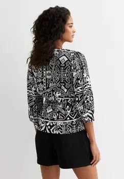 Блуза CREPE FOLK PRINT New Look, белый