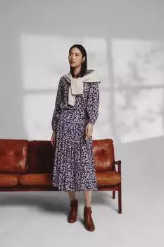 Блуза Crew Clothing Sierra с мелким цветочным принтом Crew Clothing Company, синий