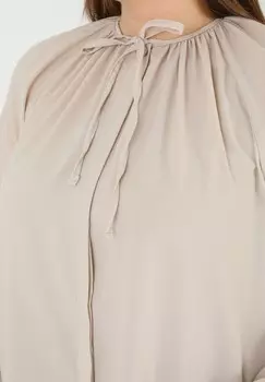 Блуза CREW NECK PLUS SIZE ALIA Modanisa, бежевый