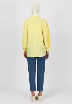 Блуза CREW NECK REFKA BASIC Modanisa, желтый