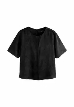 Блуза CRINKLE REGULAR FIT Next, черный