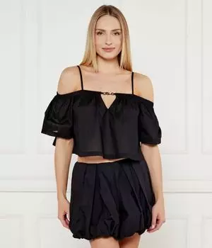 Блуза Cropped fit Karl Lagerfeld, черный