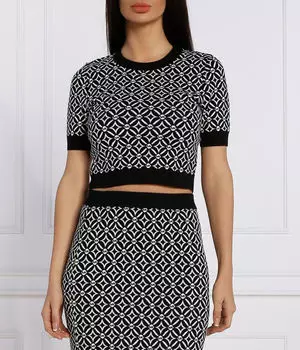 Блуза Cropped fit Michael Kors, черный