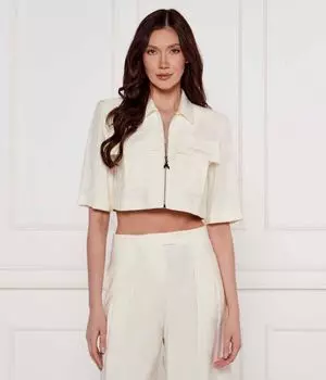 Блуза Cropped fit Patrizia Pepe, экрю
