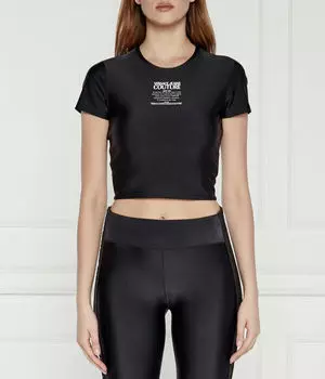 Блуза Cropped fit Versace Jeans Couture, черный