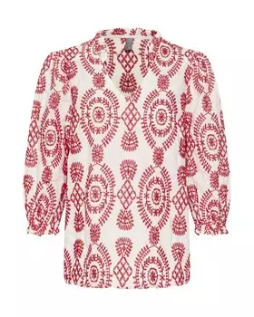 Блуза CULTURE, цвет Red/White
