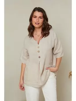 Блуза Curvy Lady, бежевый