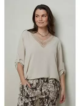 Блуза Curvy Lady, бежевый