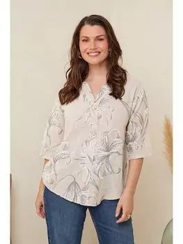 Блуза Curvy Lady, бежевый