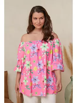 Блуза Curvy Lady, цвет pink/bunt