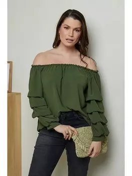 Блуза Curvy Lady, хаки