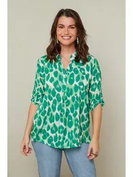 Блуза Curvy Lady, зеленый
