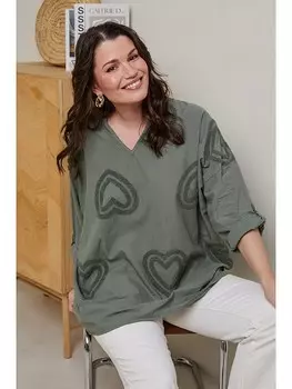 Блуза Curvy Lady, зеленый