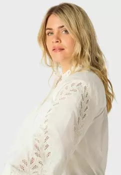 Блуза CUT WORK DETAIL Live Unlimited London, молочный