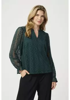 Блуза DANIKA Cream, темно-зеленый