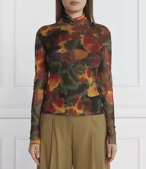 Блуза Desigual Slim Fit, зеленый
