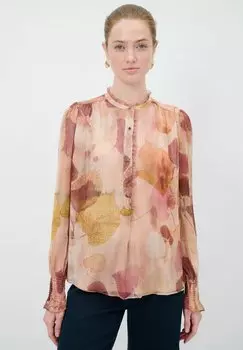 Блуза DETAILED PRINTED adL, бежевый