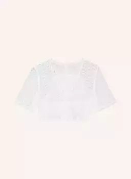 Блуза дирндль с кружевом крючком Waldorff, белый