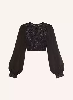 Блуза Dirndl с кружевом в дырочку Johann & Johanna, черный