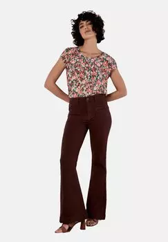 Блуза DITSY FLORAL TULIP SLEEVE Apricot, зеленый