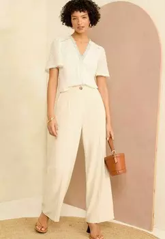 Блуза DOBBY FLUTTER SLEEVE REGULAR FIT Love & Roses, белый