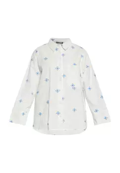 Блуза DreiMaster, цвет Wollweiss Blau