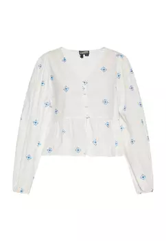 Блуза DreiMaster, цвет Wollweiss Blau