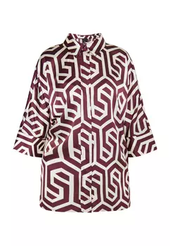 Блуза DreiMaster Hemd, цвет Wollweiss Bordeaux