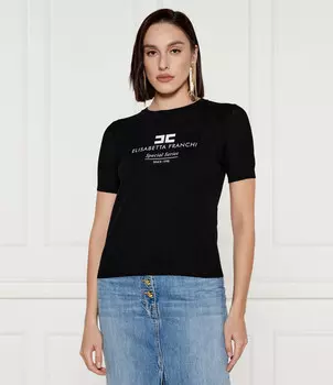 Блуза Elisabetta Franchi Regular Fit, черный