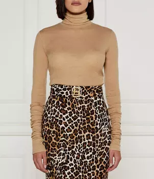 Блуза Elisabetta Franchi Slim Fit, бежевый