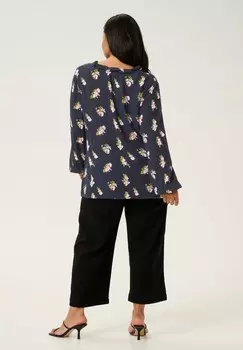 Блуза ELLENA Kaffe Curve, темно-синий