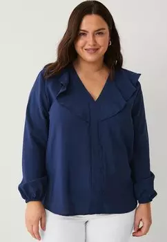 Блуза Ellos Plus collection, синий
