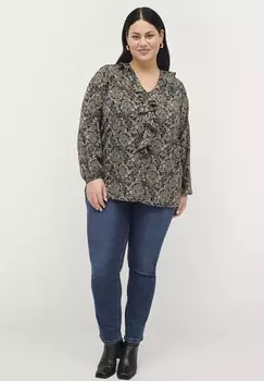 Блуза Ellos Plus collection, зеленый