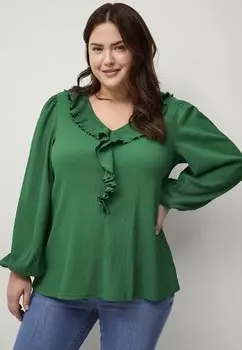 Блуза Ellos Plus collection, зеленый