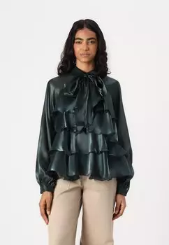 Блуза ELOISE SHINY YAS, темно-зеленый