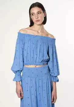 Блуза EMBROIDERED INFLUENCER, бирюзовый