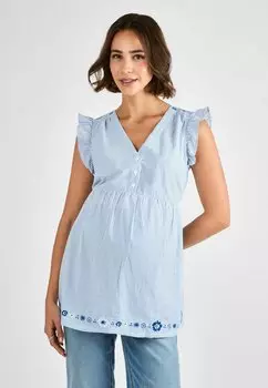 Блуза EMBROIDERED STRIPE JoJo Maman Bb, синий