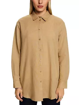 Блуза ESPRIT Hemd, бежевый