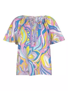 Блуза Esqualo Viskosebluse Ocean Flower, красочный