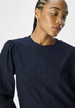 Блуза FEODORA LS Object, темно-синий