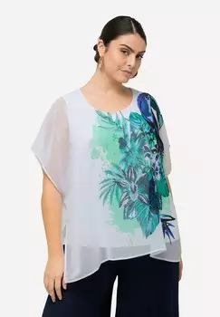 Блуза FLORAL LAYERED Ulla Popken, белый